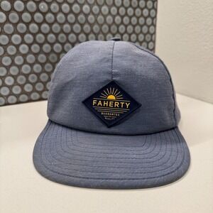 Faherty All Day Hat Cap Adult One Size Fits All Blue Adjustable Snapback Adult